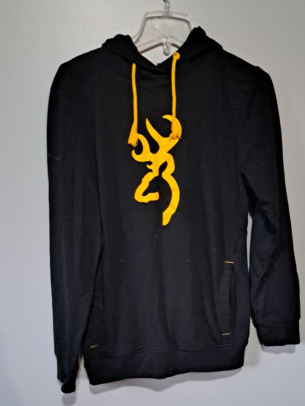 Browning Black Hoodie with Yellow Deer Logo